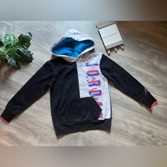Jordan Kids' Space Glitch Colorblock Pullover Hoodie. Size 8 - 10 years - Picture 5 of 12